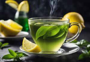 Green tea and lemon juice