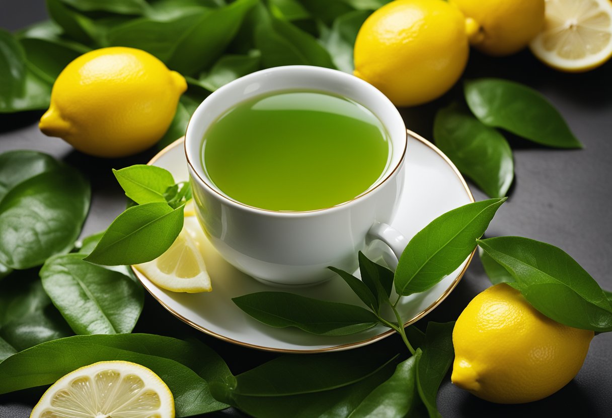 Green tea and lemon juice