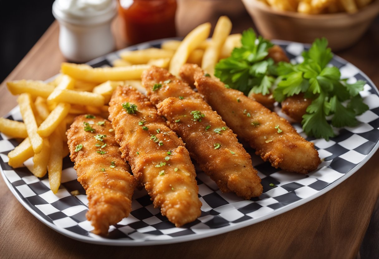 Chicken tenders and fries